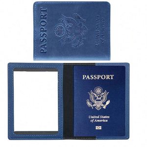 Factory Wholesale Hot Sale 4x3 Inch Pu Leather Vaccination Card <b>Protector</b> Passport and Vaccine Card Holder - Product Image 3