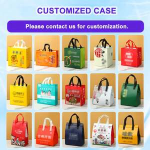 Bolsas Térmicas de Aluminio No Tejido con Patrón de Letras, Producidas en Fábrica, para Bebidas Calientes/Frías, Café, Entrega de Alimentos, Refrigeración - Product Image 5