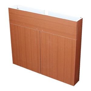 Mueble Bajo Fregadero de Teca de 3 Puertas para Fregadero de Acero Inoxidable, 120x50 cm, Almacenamiento Plegable para Cocina - Product Image 1