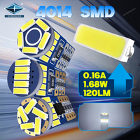 Bombilla LED para Interior de Auto BJ, 4014 15SMD Canbus Sin Errores, 194 501 LED T10 5W5 Blanco Frío, Venta al Por Mayor