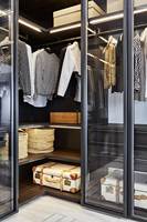 Armoire simple pour chambre à coucher, dressing, dressing intégré, conception OEM, quincaillerie fonctionnelle de luxe