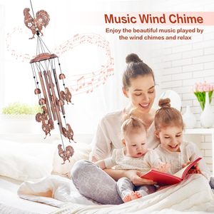 Rooster Wind Chimes Outdoor Giraffe Gifts for Women/Men/Mom/<b>Wife</b>/Grandma Birthday Gifts Memorial Gift Metal WindChime - Product Image 6