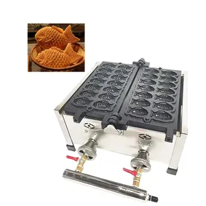Commerciële Gas Mini Wafelijzer Kleine Visvormige Brood Dubbelzijdige Flipping Oven Non-Stick Taiyaki Muffin Maker
