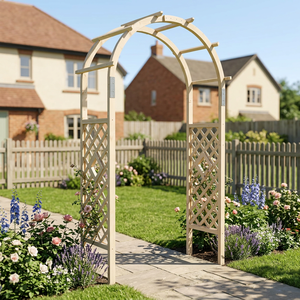 Arco de Madera <span class=keywords><strong>para</strong></span> Bodas, Jardín, <span class=keywords><strong>Patio</strong></span>, Pérgola, Gazebo o Pabellón, <span class=keywords><strong>para</strong></span> Plantas Trepadoras y Jardinería, Arco Clásico de Madera - Product Image 2