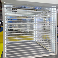 Porte commerciale transparente en polycarbonate à persiennes, à vue illimitée, haute résistance aux chocs, en PC transparent, pour usine