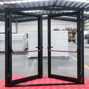 Porte commerciale NOA Porte d'évacuation rapide de sécurité portes extérieures en verre et aluminium
