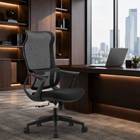 Chaise de bureau respirante en maille à dossier haut, pivotante, avec support lombaire pour le travail à domicile – Fournisseur