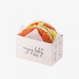 Boîte d'emballage en papier kraft pour tranches de gâteau Sandwich à emporter nourriture jetable <span class=keywords><strong>boulangerie</strong></span> pain pâtisseries Dessert - Product Image 1
