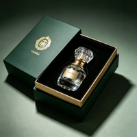 Flacon de parfum en verre transparent vide de 15 ml, conteneur de parfum portable avec boîte cadeau personnalisée imprimée