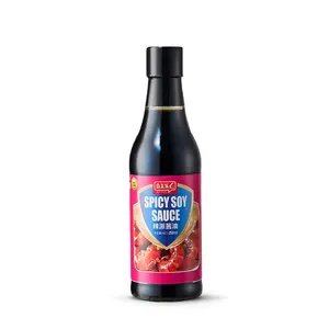On factory Chinese spicy flavor dish seasoning sauce top quality glass soy sauce bottle of spicy soy sauce