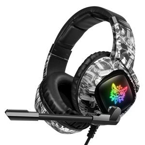 <span class=keywords><strong>ONIKUMA</strong></span> <span class=keywords><strong>K19</strong></span>, auriculares con cable para ordenador de juegos montados en la cabeza de camuflaje, auriculares con bajos para deportes electrónicos, luz LED colorida - Product Image 5
