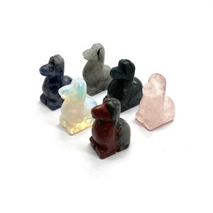 เครื่องประดับอัญมณีกึ่งมีค่าหินอาเกตธรรมชาติสำหรับเทศกาลคริสต์มาสอัลปาก้าแกะสลักด้วยมือคริสตัลสีชมพู - Product Image 1