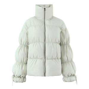 Nueva Chaqueta Corta de Moda Y2K para Mujer, Estilo Bomber, de Sarga Cepillada, Otoño, Oversize, Lisa, Vintage, Manga Larga, Casual, Ajustada - Product Image 1