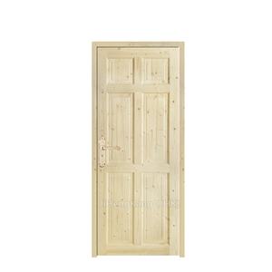 ประตูไม้เนื้อแข็งสีขาวและสีทองหรูหราภายใน JHK-PW-006ประตูไม้เนื้อแข็งหรูหราทันสมัย - Product Image 1