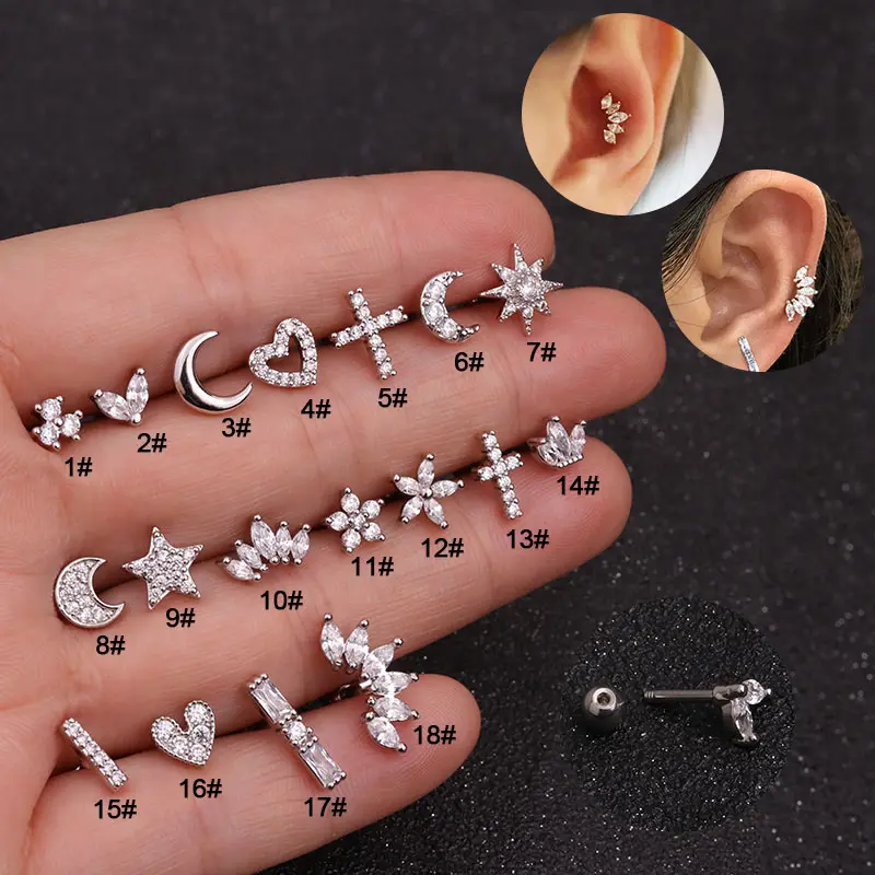 Edler Schmuck Piercing Schmuck Nasen stecker für Frauen Gold Silber cz Nasen stecker Piercing