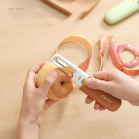 Multifunctionele Dunschiller & Mes-Roestvrij Staal Peeling Tool Met Veilig Beschermhoes Voor Fruit Draagbare En Veilig Voor Outdoor