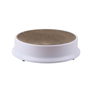Compass Circular Griffoir pour chat en carton ondulé remplaçable, résistant aux griffures, avec nid pour chat en plastique, ensemble pour chat - Product Image 3