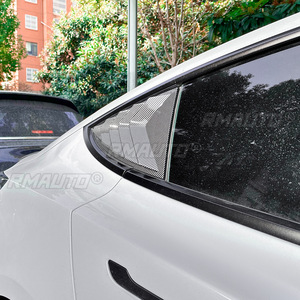 Kit carrosserie pour Tesla Model 3 2017-2024, cache de ventilation latérale de la vitre arrière, garniture de protection, accessoires de voiture - Product Image 5