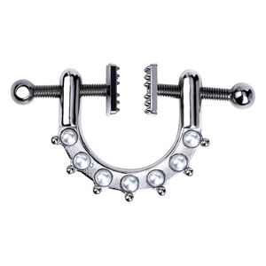 Pinces à mamelon en métal lourd pour hommes Couple jeu érotique SM jouets avec pinces à poitrine en chaîne - Product Image 2