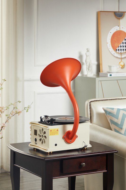 Factory MINI supply Classic Wooden Radio Gramophone Luxury Retro Vinyl Phonograph Record Player