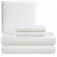Drap plat classique GREEN MARK Textilien 100% coton, sans élastique, doux, respirant, facile d'entretien, toutes saisons, lavable, naturel/crème