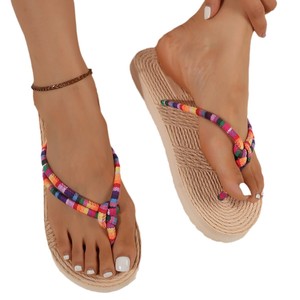 <span class=keywords><strong>Sandali</strong></span> infradito da <span class=keywords><strong>donna</strong></span> con punta aperta, multicolori, con strisce, suola <span class=keywords><strong>in</strong></span> EVA, tomaia <span class=keywords><strong>in</strong></span> tessuto leggero, <span class=keywords><strong>corda</strong></span> di canapa, invernali - Product Image 5