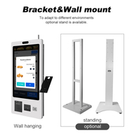 Commande de paiement Kiosque de paiement Kiosque de paiement 21.5 pouces Android avec code QR pour restaurant rapide Magasin sans pilote debout au sol