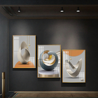 Wholesale Luxury Modern Gold Poster Abstract Crystal Porcelain Painting Picture Frame Original Art <strong>Deco</strong> for Hotel <strong>Home</strong> Hanging