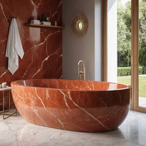Bañera <span class=keywords><strong>de</strong></span> Mármol Rojo <span class=keywords><strong>Alicante</strong></span> para Diseño Interior <span class=keywords><strong>de</strong></span> Baños, Bañera <span class=keywords><strong>de</strong></span> Piedra Tallada, Bañera <span class=keywords><strong>de</strong></span> Mármol Natural - Product Image 1