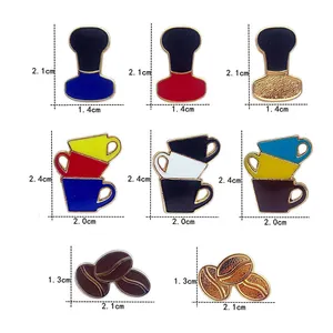 Souvenir Geschenken Op Maat Zhongshan Koffieboon Zacht Email Revers Pin Dropshipping