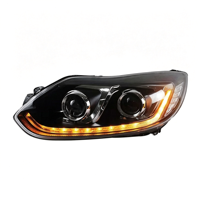 Conjunto de Faros LED para Ford Focus MK3 12-14, Modificados con Doble Proyector, DRL, Señal de Giro Secuencial, Lámpara Delantera, Plug and Play