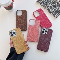Étui de téléphone de luxe antichoc Minibook pour iPhone 17 14 Pro Max, motif léopard en cuir, coque rigide PC+PU pour iPhone