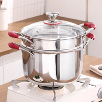SUS316 marmite de haute qualité pour cuisinière à induction marmite à double chaudière marmite à soupe à vapeur pour la cuisine ustensiles de cuisine
