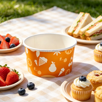 Prix direct usine – Gobelets/bols en papier écologiques jetables pour crème glacée, revêtement PE de qualité alimentaire, pour petits bols à collation en papier