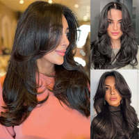 Perruque Body Wave 13x5 Frontale Lace avec Frange Sans Colle HD Cheveux Remy Pré-Coupés Lace Front Transparente – Perruque Pré-Tout