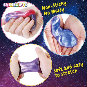 Jouet de slime anti-stress et anti-anxiété, super doux, non collant, en forme de caca d'unicorn, slime galaxie - Product Image 6