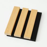 Panneau acoustique en bois à lattes, panneau mural absorbant le son avec support en fibre de polyester pour utilisation acoustique dans les cinémas maison et les bureaux