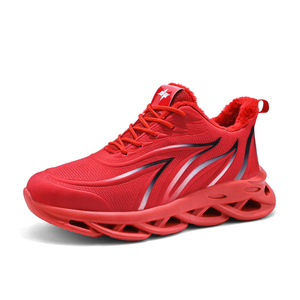 Chaussures de sport décontractées pour hommes, confortables, à lacets, pour un usage quotidien, pour les jeux de ball, style sportif, couleurs unies, motifs rayés, tige en tissu - Product Image 1