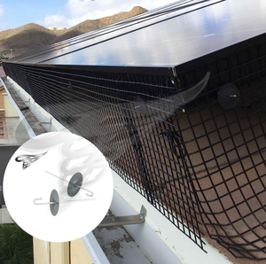 Barrera de malla para pájaros de panel solar Clips resistentes negros recubiertos de PVC de 6x100 pies para protección de paneles solares - Product Image 6