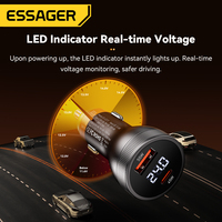 Chargeur de voiture USB Type C rapide ESSAGER ES-CC17 PD Mini 100W pour téléphone
