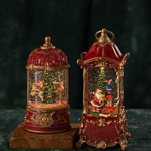 Dropshipping Shopify <b>Christmas</b> Lantern Crystal Light Music <b>Box</b> Snow Globe Kids Birthday Gift Holiday Decor Figurine - Product Image 4