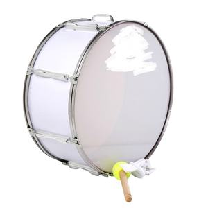 Anneau de pression en acier blanc de 22 pouces fanfare grand tambour brigade tambour jeune pionnier western - Product Image 3