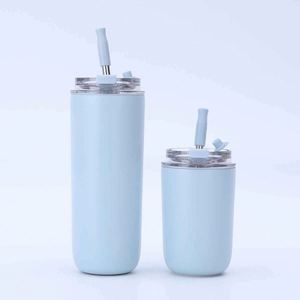 Stainless Steel Tumbler With Straw <b>Double</b> <b>Wall</b> Vacuum Insulated Travel Mug Minimalist Design Multiple Colors Available - Product Image 4