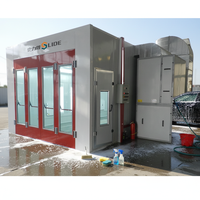 Grande cabine de peinture gonflable robuste, tente mobile pour peinture automobile avec système de ventilation intégré, brûleur diesel et éclairage LED pour séchage