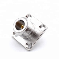 Conector de brida LWMC N hembra de 4 orificios, crimpado niquelado RG316 RG174 N, brida Jack para cable RF de impedancia de 50ohm 1P