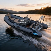 Bateau semi-rigide Hedia Sport 420 RIB 4,2 m (14 pieds) en aluminium et Hypalon, bateau pneumatique semi-rigide en PVC et aluminium 420 pour les loisirs en famille