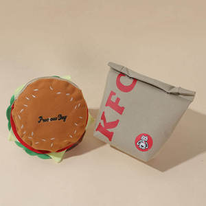 Harnais pour animaux de compagnie en forme de hamburger mignon pour petits chiens, sangle de poitrine réglable pour chien, gilet de promenade à motif de dessin animé - Product Image 3