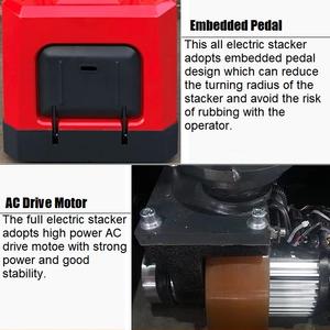 Fábrica al por mayor 1,5 toneladas apilador eléctrico precio resistente al desgaste Pu rueda apilador eléctrico 1500kg - Product Image 3
