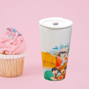 Taza de cerámica Thanh Y de 700ml con tapa, resistente al calor y elegante | Perfecto para regalos | Fabricante de vajilla OEM - Product Image 2