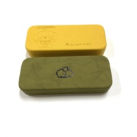 Étuis rigides pour lunettes en cuir rectangulaires de haute qualité avec logo personnalisé pour le rangement des lunettes